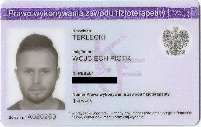 Prawo wykonywania zawodu fizjoterapeuty Terlecki Wojciech